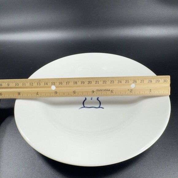 Pottery Barn Keepsake White Ceramic Dish Plate Set 2 Snowman Dishes Plates VTG - Picture 4 of 15